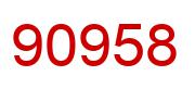 Number 90958 red image