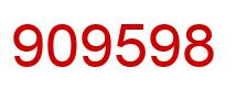 Number 909598 red image