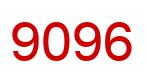 Number 9096 red image