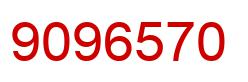 Number 9096570 red image