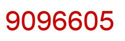 Number 9096605 red image