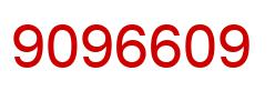 Number 9096609 red image