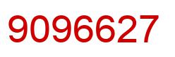 Number 9096627 red image