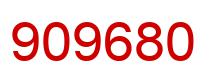 Number 909680 red image