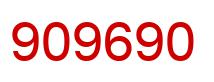 Number 909690 red image