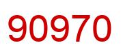 Number 90970 red image