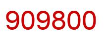 Number 909800 red image