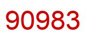 Number 90983 red image