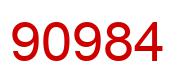 Number 90984 red image