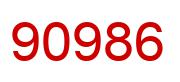 Number 90986 red image