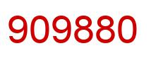 Number 909880 red image