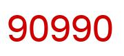 Number 90990 red image