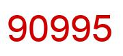 Number 90995 red image
