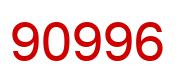 Number 90996 red image