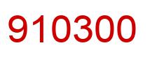 Number 910300 red image