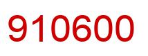 Number 910600 red image
