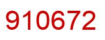 Number 910672 red image