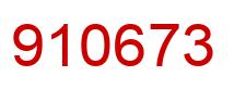 Number 910673 red image