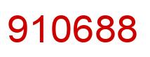 Number 910688 red image