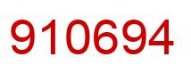 Number 910694 red image