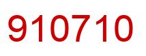 Number 910710 red image