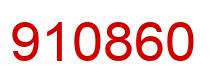 Number 910860 red image