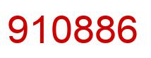 Number 910886 red image