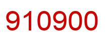 Number 910900 red image