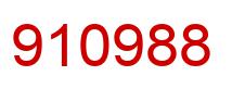 Number 910988 red image