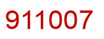 Number 911007 red image