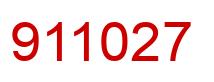 Número 911027 imagen rojo