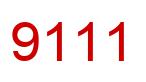 Number 9111 red image
