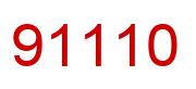 Number 91110 red image