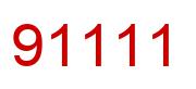 Number 91111 red image
