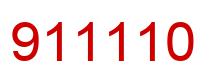 Number 911110 red image