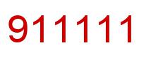 Number 911111 red image