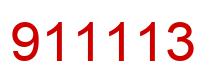 Number 911113 red image