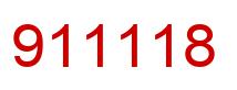 Number 911118 red image
