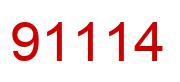 Number 91114 red image