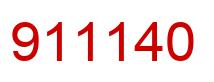 Number 911140 red image