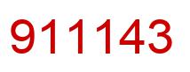 Number 911143 red image