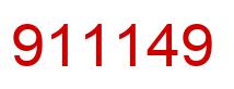 Number 911149 red image