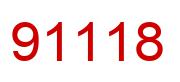 Number 91118 red image