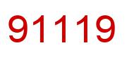 Number 91119 red image