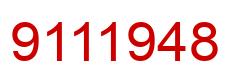Number 9111948 red image