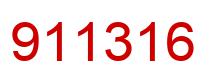 Number 911316 red image