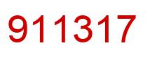 Number 911317 red image