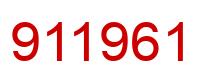 Número 911961 imagen rojo