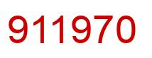 Number 911970 red image