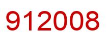 Number 912008 red image